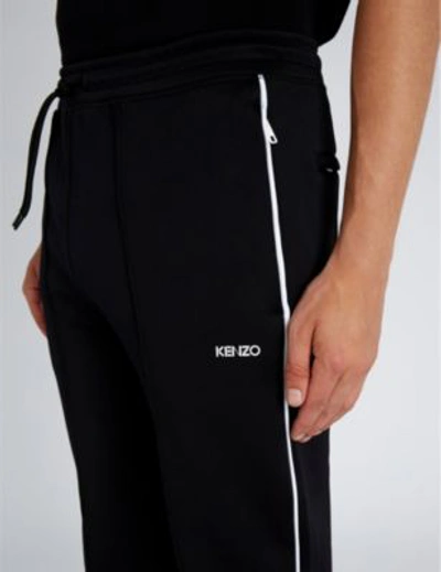 Shop Kenzo Relaxed-fit Jersey Jogging Bottoms In Black