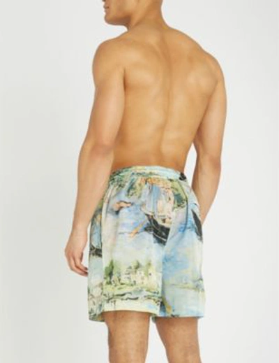 Shop Off-white Lake-print Swim Shorts In Multi