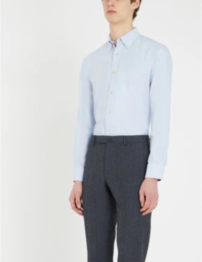 Shop Paul Smith Soho-fit Cotton Shirt In Blue