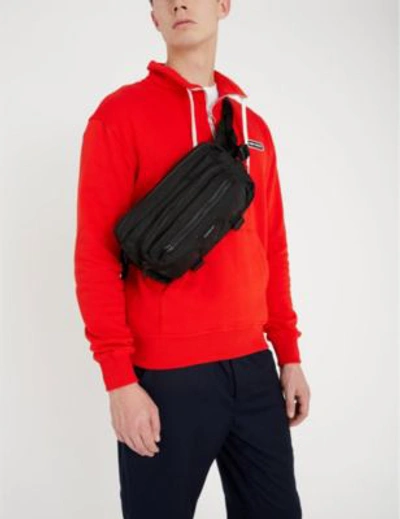 Shop Ami Alexandre Mattiussi Half-zip Cotton-jersey Sweatshirt In Red