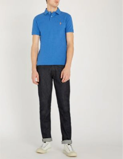 Polo Ralph Lauren Logo-embroidered Cotton-piqué Polo Shirt In Dockside Blue  Heather | ModeSens
