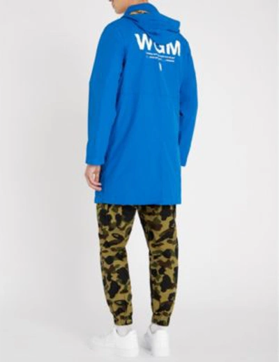 Shop A Bathing Ape Camouflage-print Lining Shell Coat In Blue