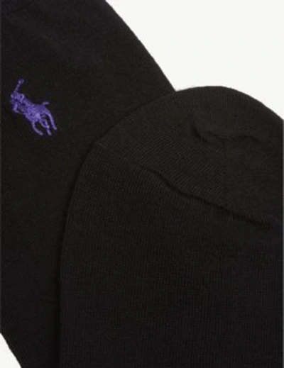 Shop Polo Ralph Lauren Wool-blend Socks In Black