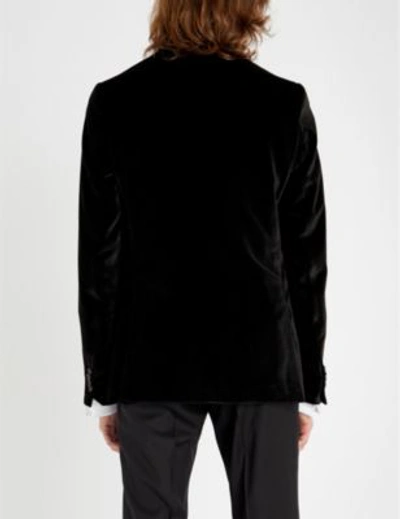 Shop Paul Smith Soho-fit Velvet Blazer In Black