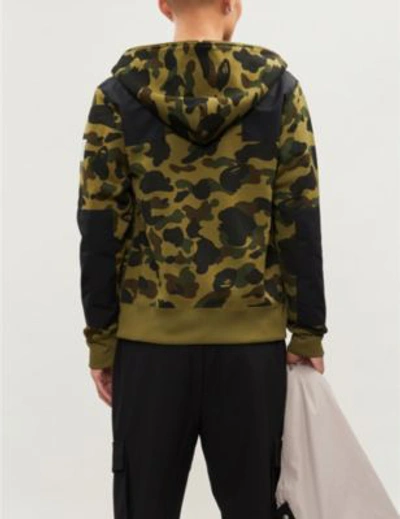 Shop A Bathing Ape Camouflage-print Cotton-jersey Hoody In Green