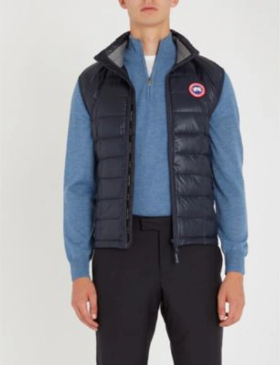 Shop Canada Goose Hybridge Lite Quilted Shell-down Gilet In S:ad Blu/l:black