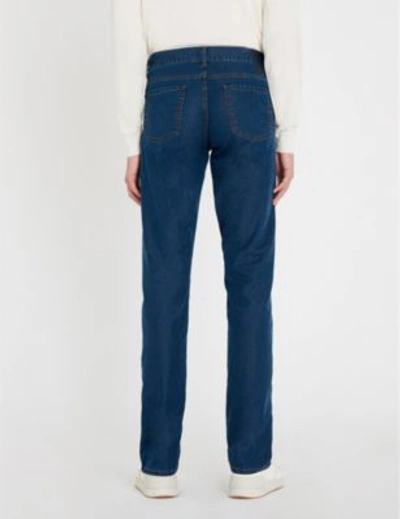 Shop Canali Regular-fit Straight-leg Jeans In Navy
