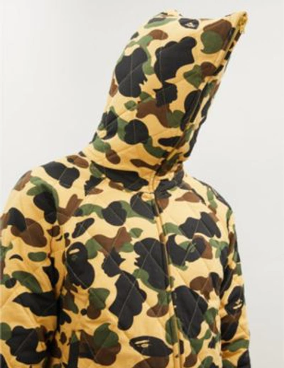 Shop A Bathing Ape Camouflage-print Cotton-jersey Hoody In Yellow
