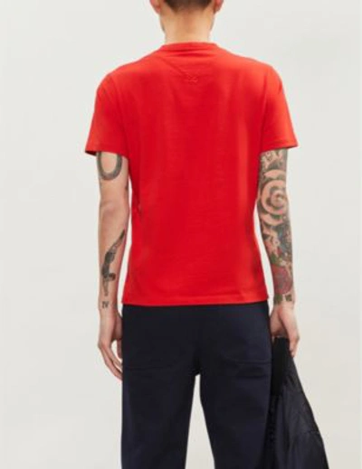 Shop Kenzo Logo-print Cotton-jersey T-shirt In Medium Red