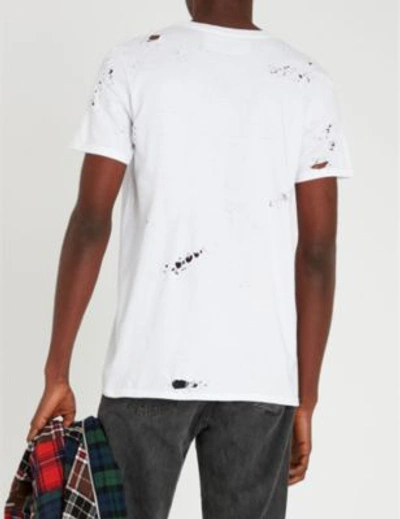 Shop Loha Vete Hit-n-quit Cotton-jersey T-shirt In White