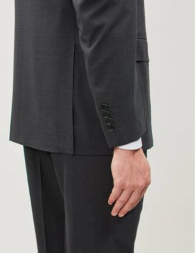 Shop Canali Single-breasted Wool Suit In Grey