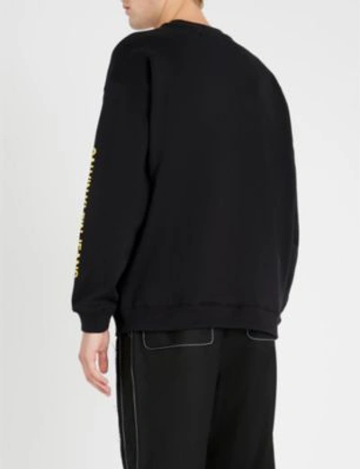 Shop Calvin Klein Jeans Est.1978 Logo-print Cotton-blend Sweatshirt In Ck Black