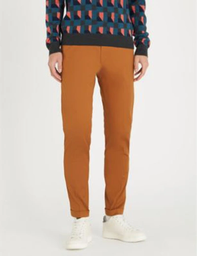 Shop Paul Smith Slim-fit Straight-leg Stretch-twill Chino Trousers In Brown
