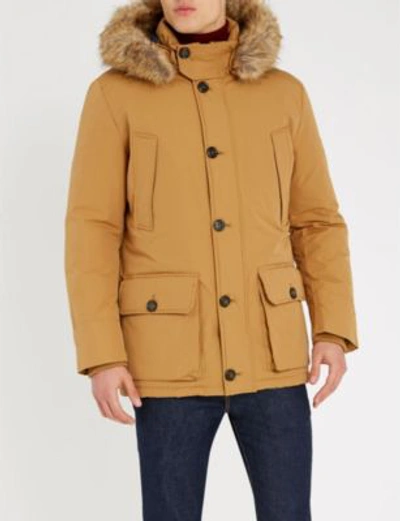 Tommy Hilfiger Hampton Padded Cotton-blend And Faux-fur Hooded Parka In  Brown | ModeSens