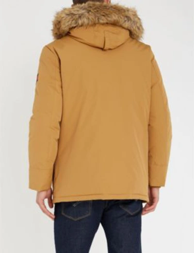 Tommy Hilfiger Hampton Padded Cotton-blend And Faux-fur Hooded Parka In  Brown | ModeSens