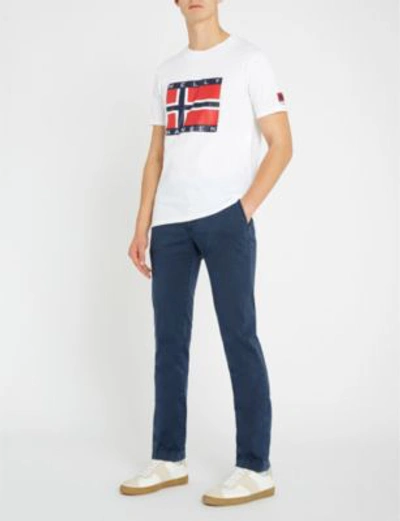 Sandro Helly Hansen Logo-print Cotton-jersey T-shirt In White | ModeSens