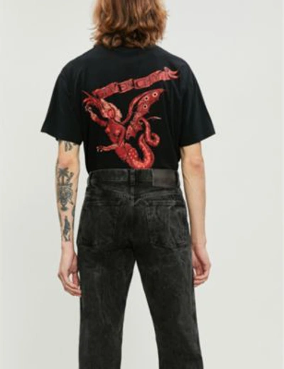 Shop Givenchy Monster-print Cotton-jersey T-shirt In Black