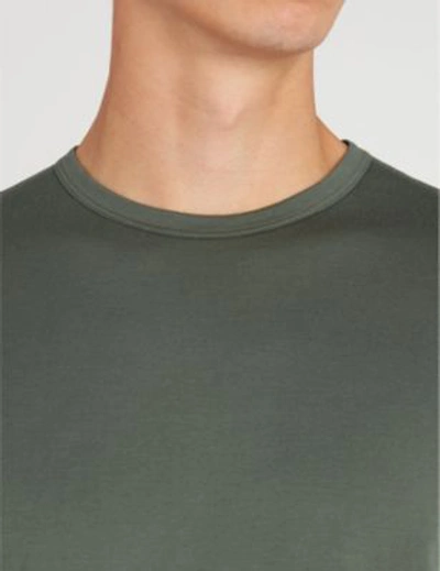 Shop Sunspel Classic Cotton-jersey T-shirt In Green