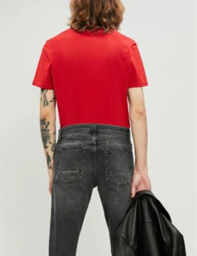 Shop Givenchy Logo-print Cotton-jersey T-shirt In Bright Red