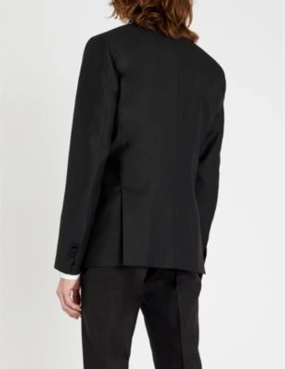 Shop Dsquared2 London Diamanté-trimmed Wool And Silk-blend Blazer In Black