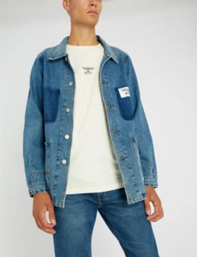 Shop Boy London Boy Is Love Denim Jacket In Blue