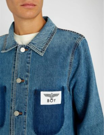 Shop Boy London Boy Is Love Denim Jacket In Blue