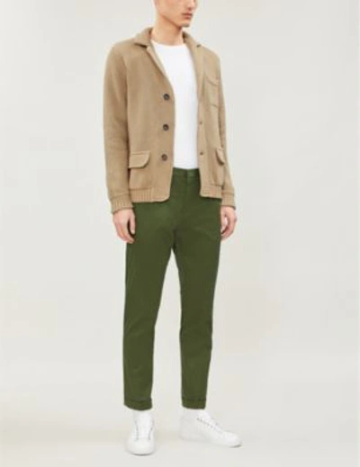 Shop Paul Smith Slim-fit Straight-leg Stretch-twill Chino Trousers In Green