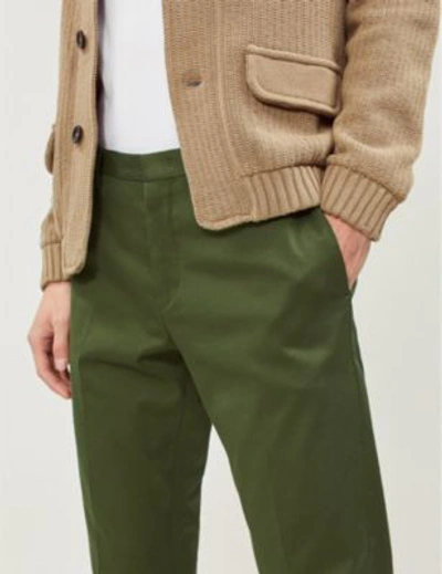 Shop Paul Smith Slim-fit Straight-leg Stretch-twill Chino Trousers In Green