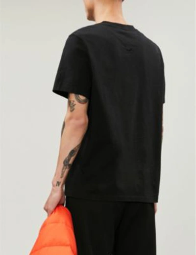 Shop Kenzo Logo-print Cotton-jersey T-shirt In Black