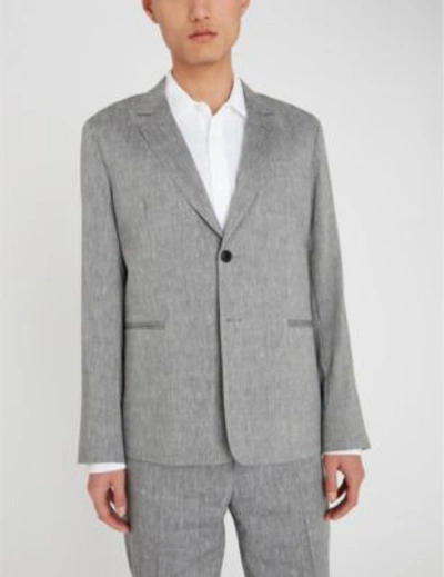 Shop Paul Smith Regular-fit Wool And Linen-blend Suit In Grey