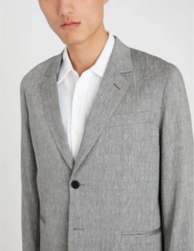 Shop Paul Smith Regular-fit Wool And Linen-blend Suit In Grey