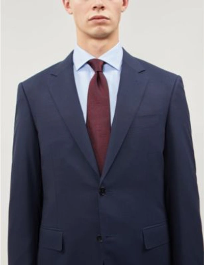 Shop Canali Single-breasted Wool Suit In Navy