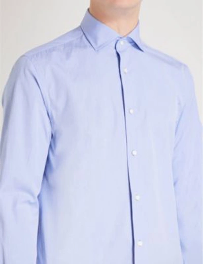 Shop Ralph Lauren Regular-fit Cotton Shirt In Light Blue