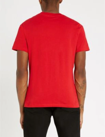 Shop Sandro Disorder Cotton-jersey T-shirt In Red