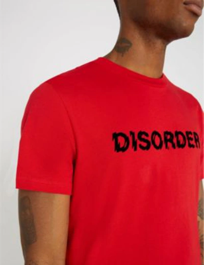 Shop Sandro Disorder Cotton-jersey T-shirt In Red