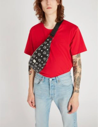 Shop Acne Studios Nash Logo-patch Cotton-jersey T-shirt In Cardinal Red