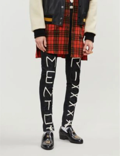 Shop Gucci Memento Mori Super-skinny Jeans In Black