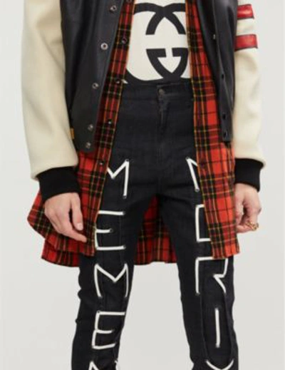 Shop Gucci Memento Mori Super-skinny Jeans In Black