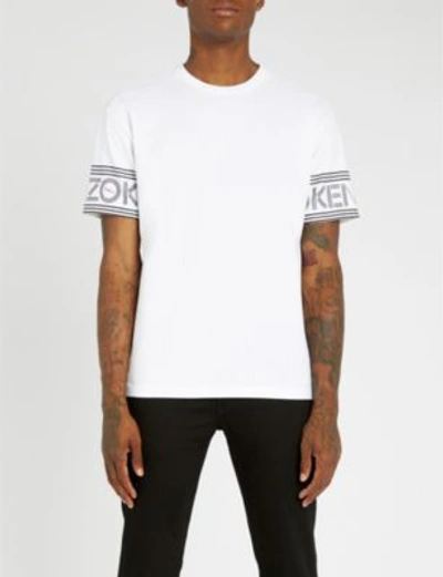 Shop Kenzo Logo-print Cotton-jersey T-shirt In White