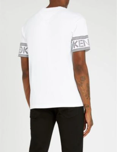 Shop Kenzo Logo-print Cotton-jersey T-shirt In White