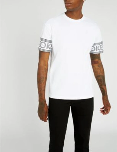 Shop Kenzo Logo-print Cotton-jersey T-shirt In White