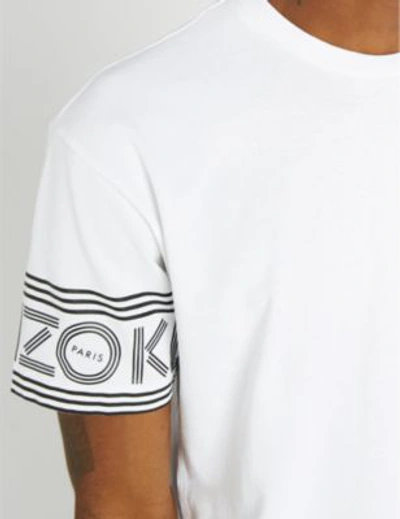 Shop Kenzo Logo-print Cotton-jersey T-shirt In White