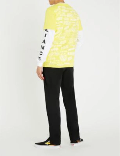 Shop Assid Logo-print Cotton-jersey T-shirt In Yellow