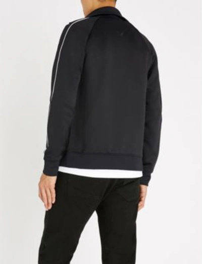 Shop Kenzo Logo-print Jersey Jacket In Black