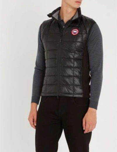 Shop Canada Goose Hybridge Lite Quilted Shell-down Gilet In S:blck/l:graphte