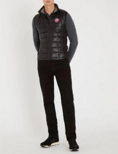 Shop Canada Goose Hybridge Lite Quilted Shell-down Gilet In S:blck/l:graphte