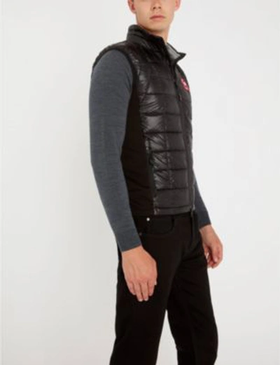 Shop Canada Goose Hybridge Lite Quilted Shell-down Gilet In S:blck/l:graphte
