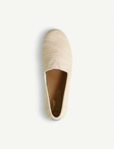 Shop Officine Creative Avalon Canvas Slip-on Shoes In Bloom Slubby Cotton