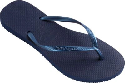 Shop Havaianas Slim Flip-flops, Mens, Size: 01/02/2017, Navy Blue