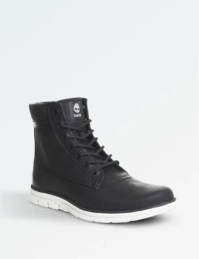 Shop Timberland Bradstreet Leather Boots In Black Connection